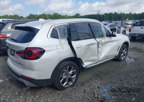 2023 BMW X3 xDrive30I из США, поврежденный, VIN 5UX53DP06P9R23260